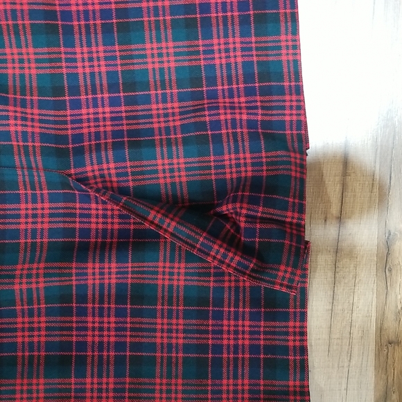 JAMES PRINGLE made in Scotland Red Wool Plaid Longer Midi Skirt - Picture 6 of 14